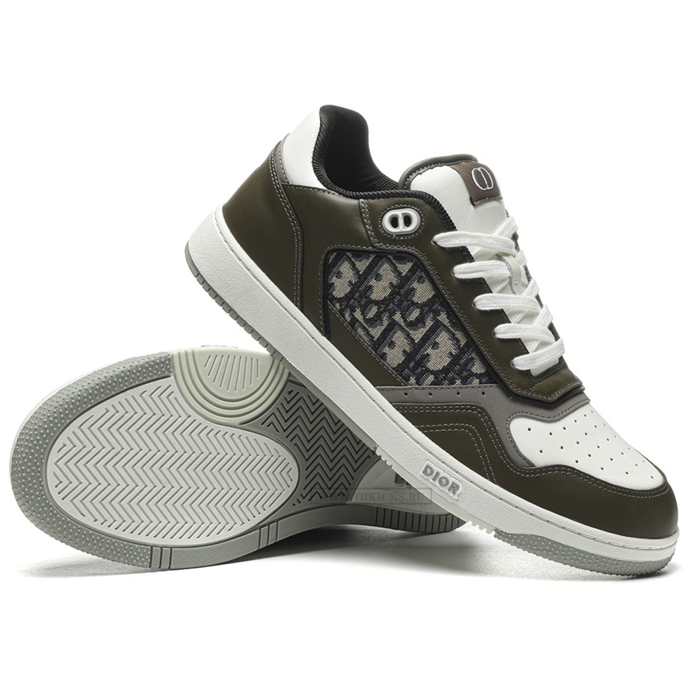 tbkicks d10r b27 low olive cream beige black D*or oblique jacquard