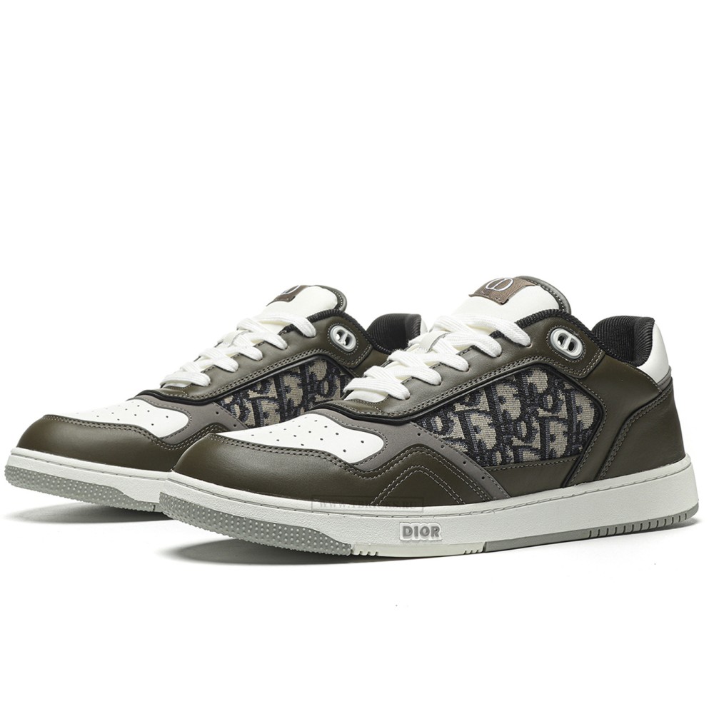 tbkicks d10r b27 low olive cream beige black D*or oblique jacquard
