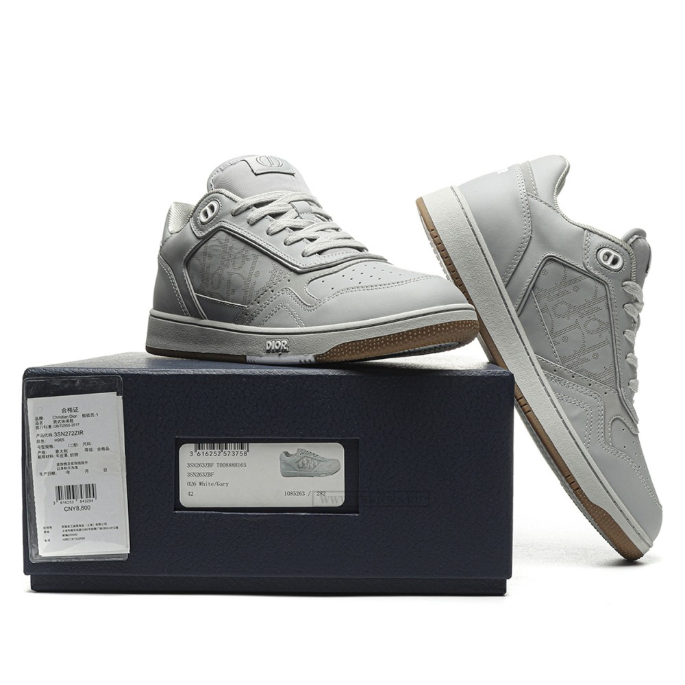 TBkicks D10R B27 Low Gray Oblique Leather