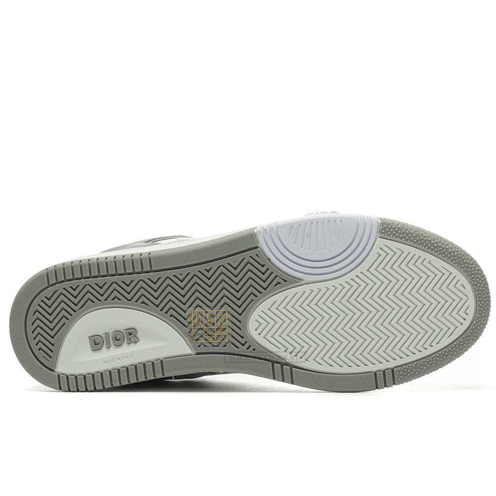 TBkicks D10R B27 Low Gray White Oblique Leather