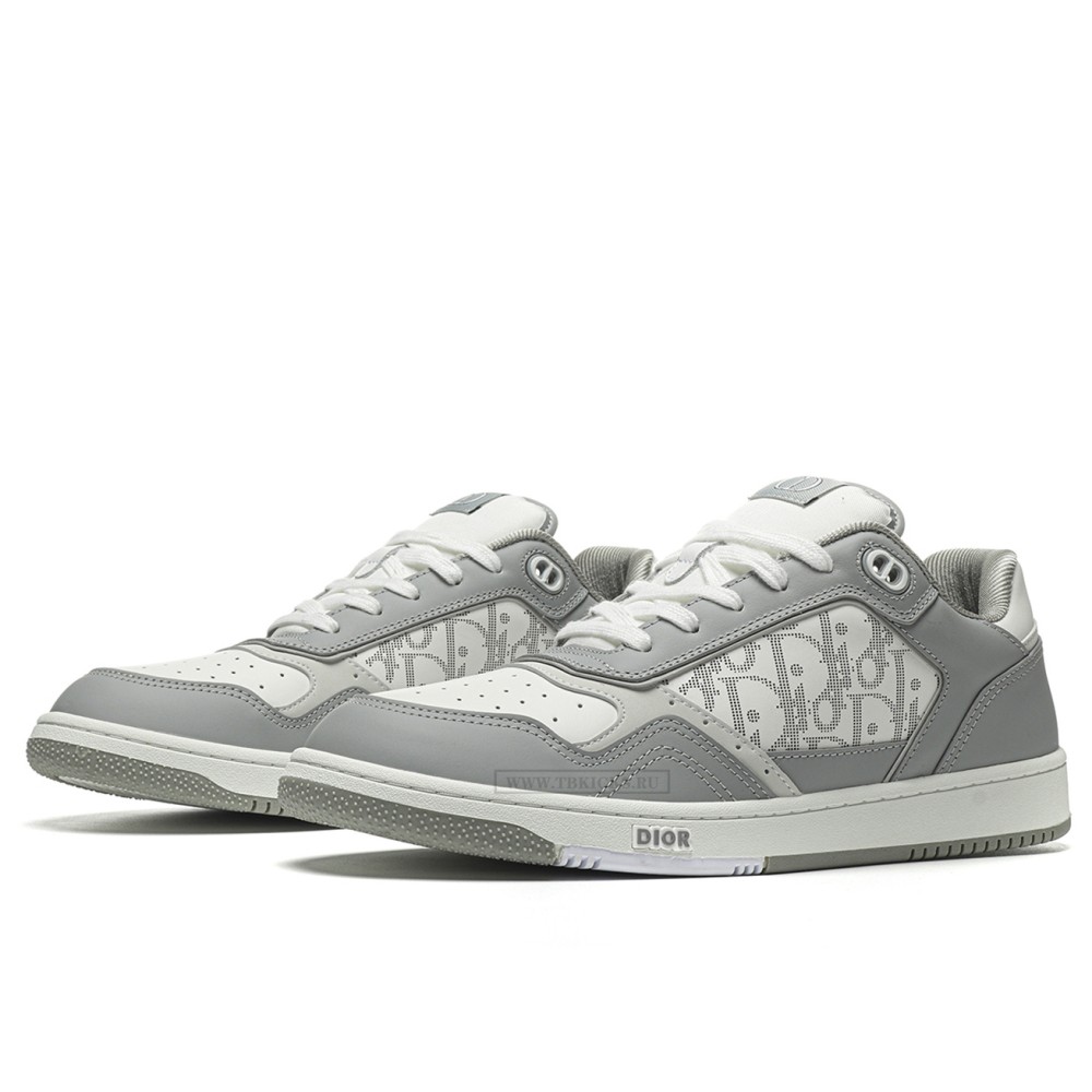 TBkicks D10R B27 Low Gray White Oblique Leather