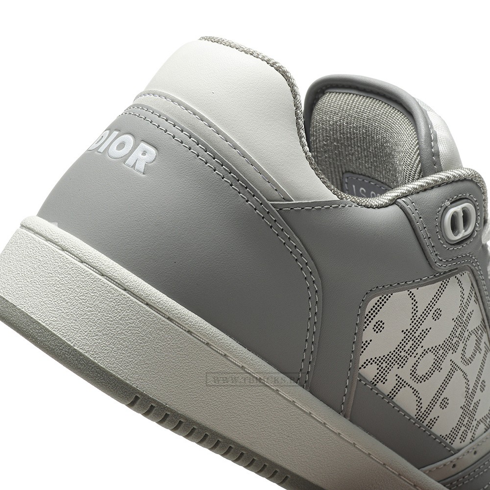 TBkicks D10R B27 Low Gray White Oblique Leather