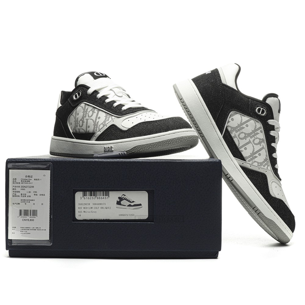 TBkicks D10R B27 Low White Black Denim