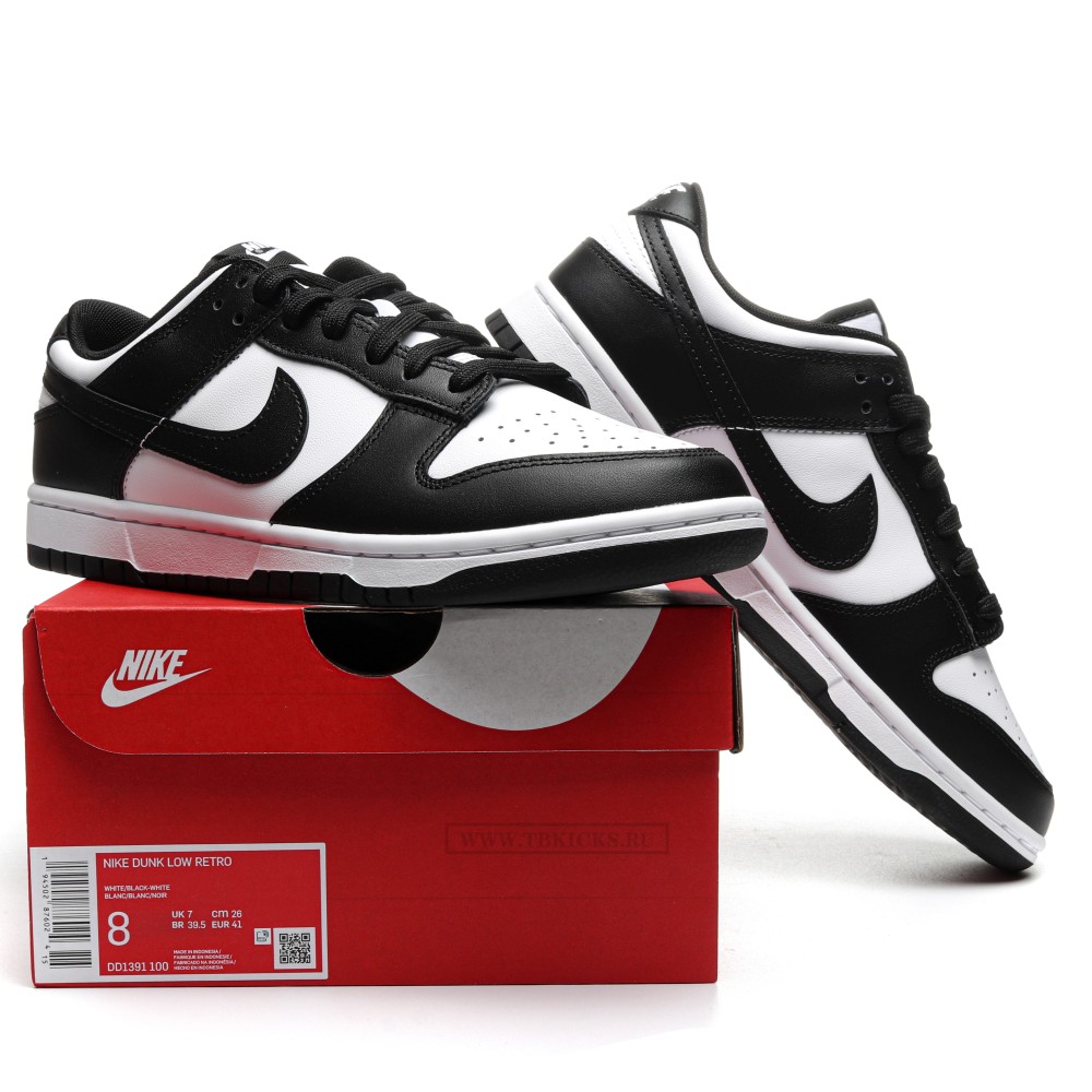 TBkicks Nike Dunk Low Retro White Black Panda
