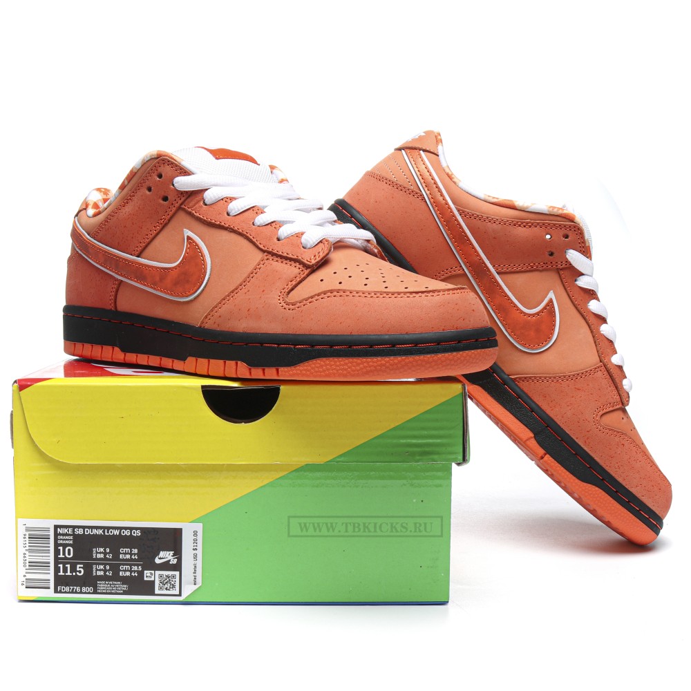TBkicks Nike SB Dunk Low Concepts Orange Lobster