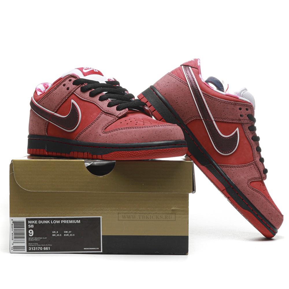 TBkicks Nike SB Dunk Low Concepts Red Lobster