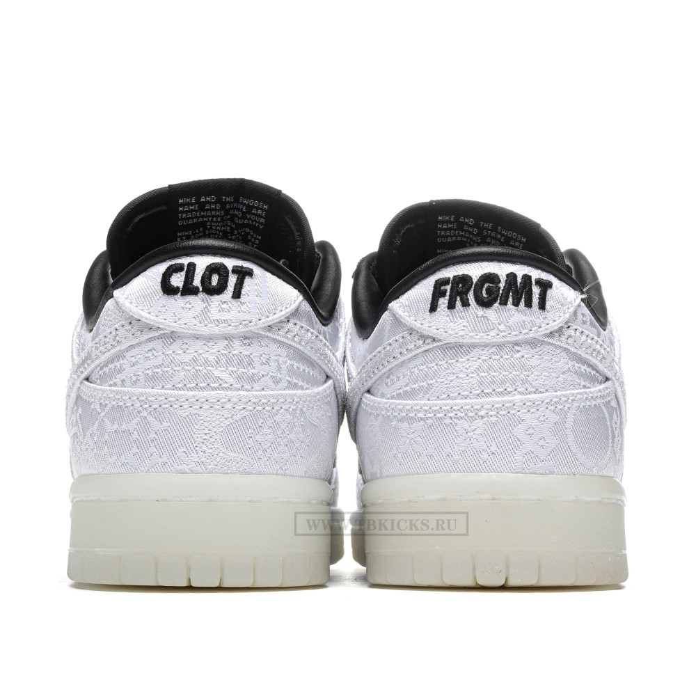 TBkicks Nike  Dunk Low CLOT Fragment White
