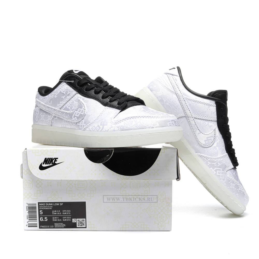 TBkicks Nike  Dunk Low CLOT Fragment White