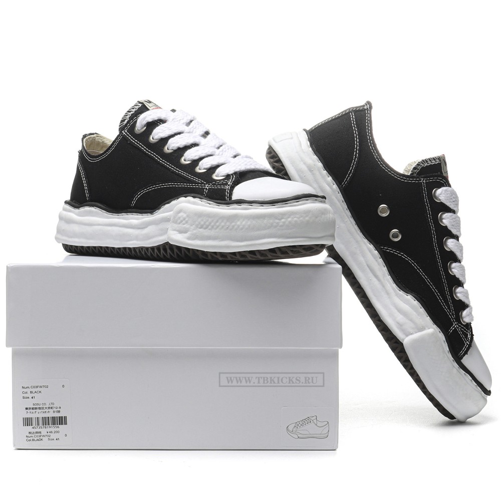 TBkicks Maison Mihara Yasuhiro Peterson OG Sole Canvas Low Black