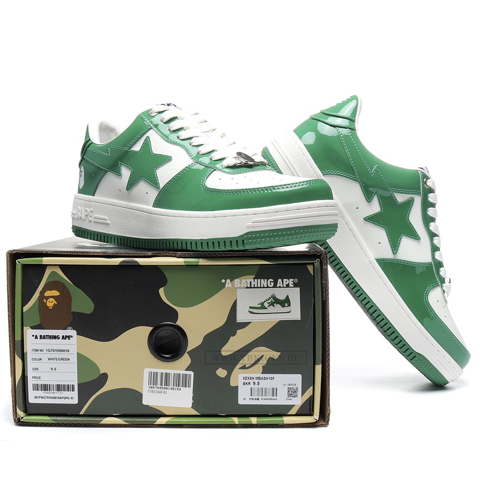 TBkicks A Bathing Ape Bape STA Low Green