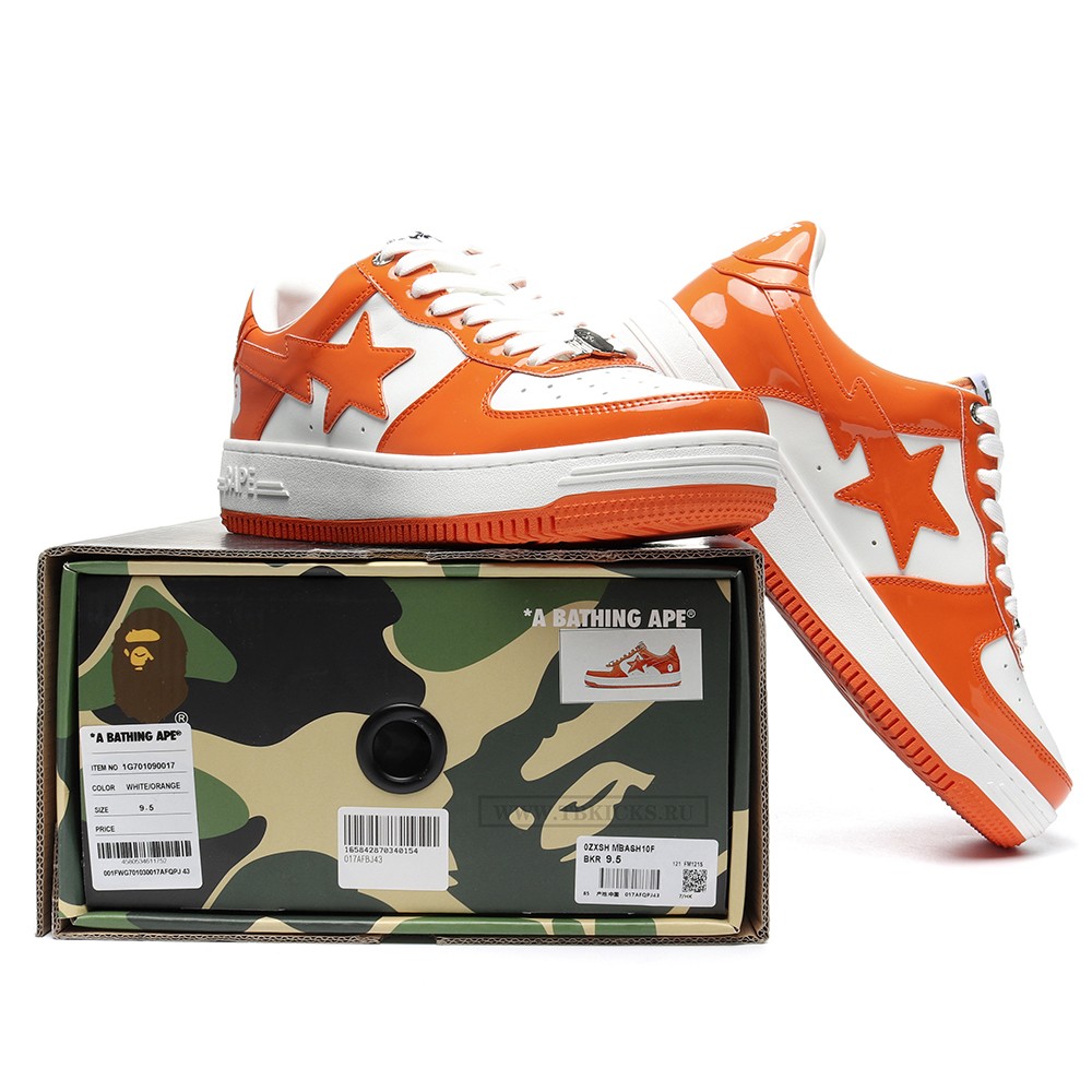 TBkicks A Bathing Ape Bape STA Low Orange