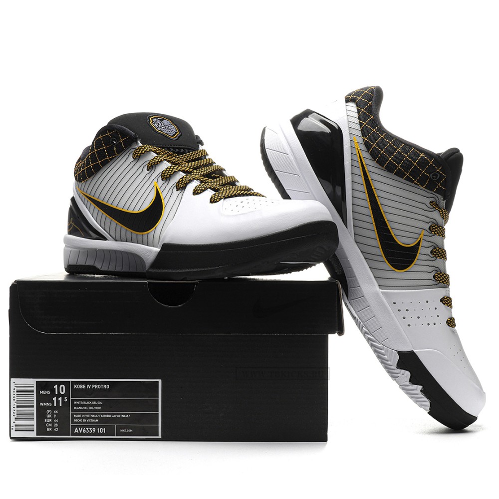 TBkicks Nike Kobe 4 Protro White Black Del Sol