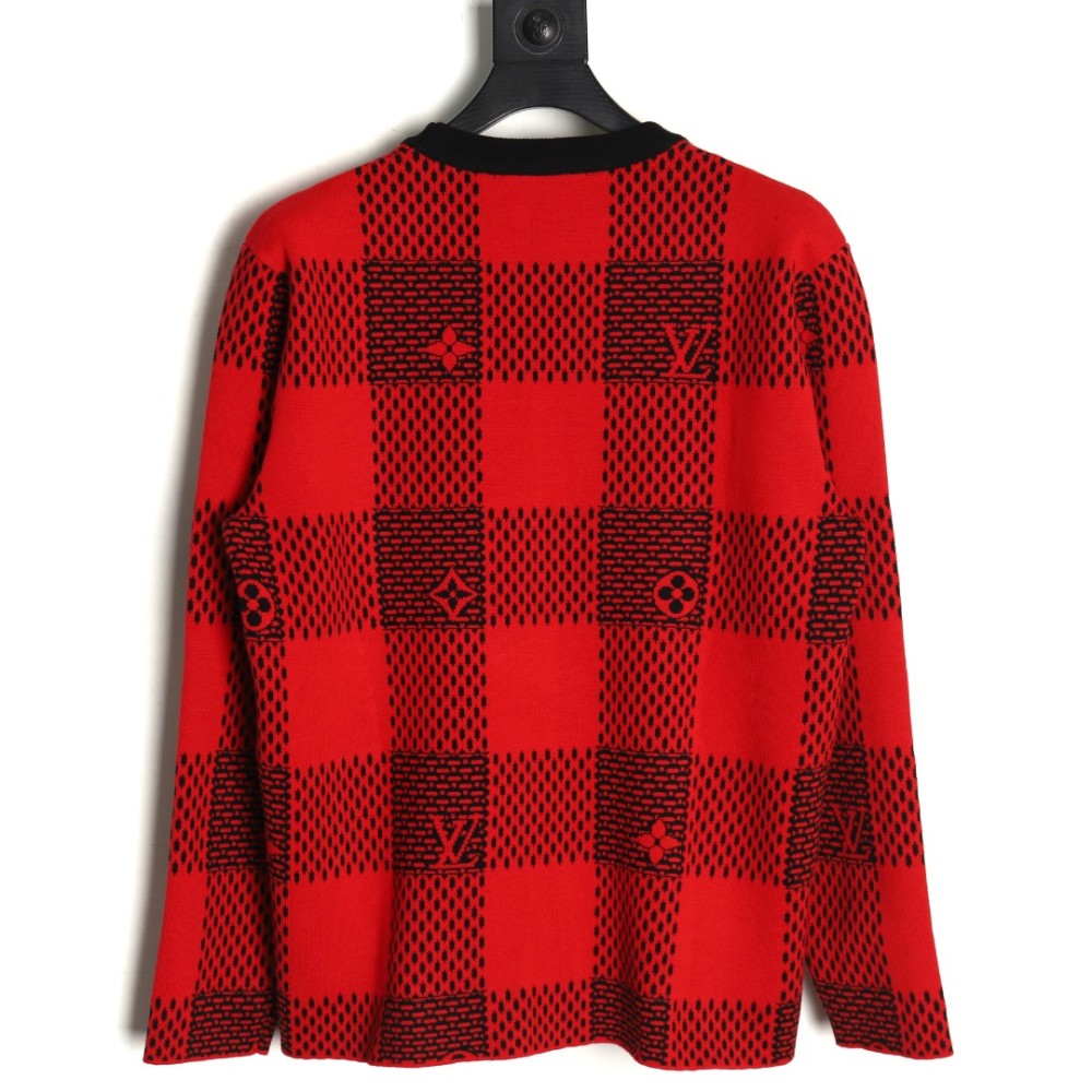 TBKicks  1V  24Fw Red Checkerboard Jacquard Sweater Size Chart