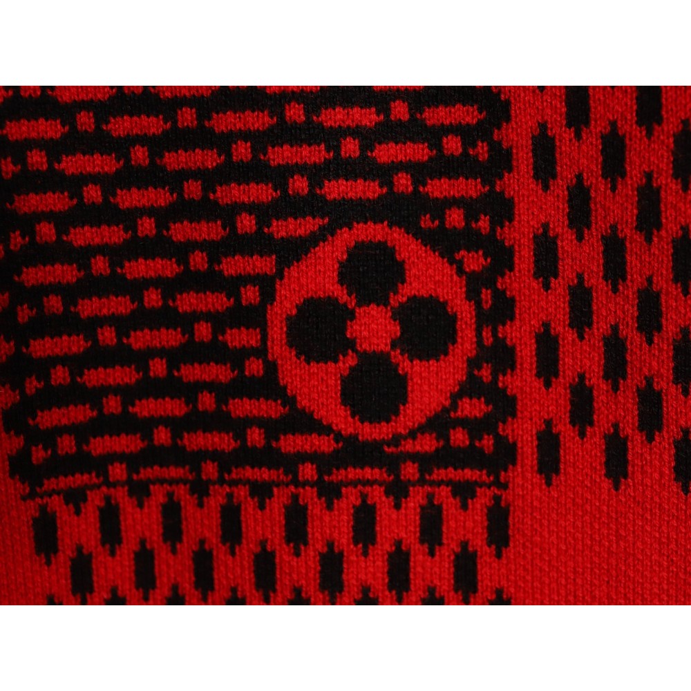 TBKicks  1V  24Fw Red Checkerboard Jacquard Sweater Size Chart