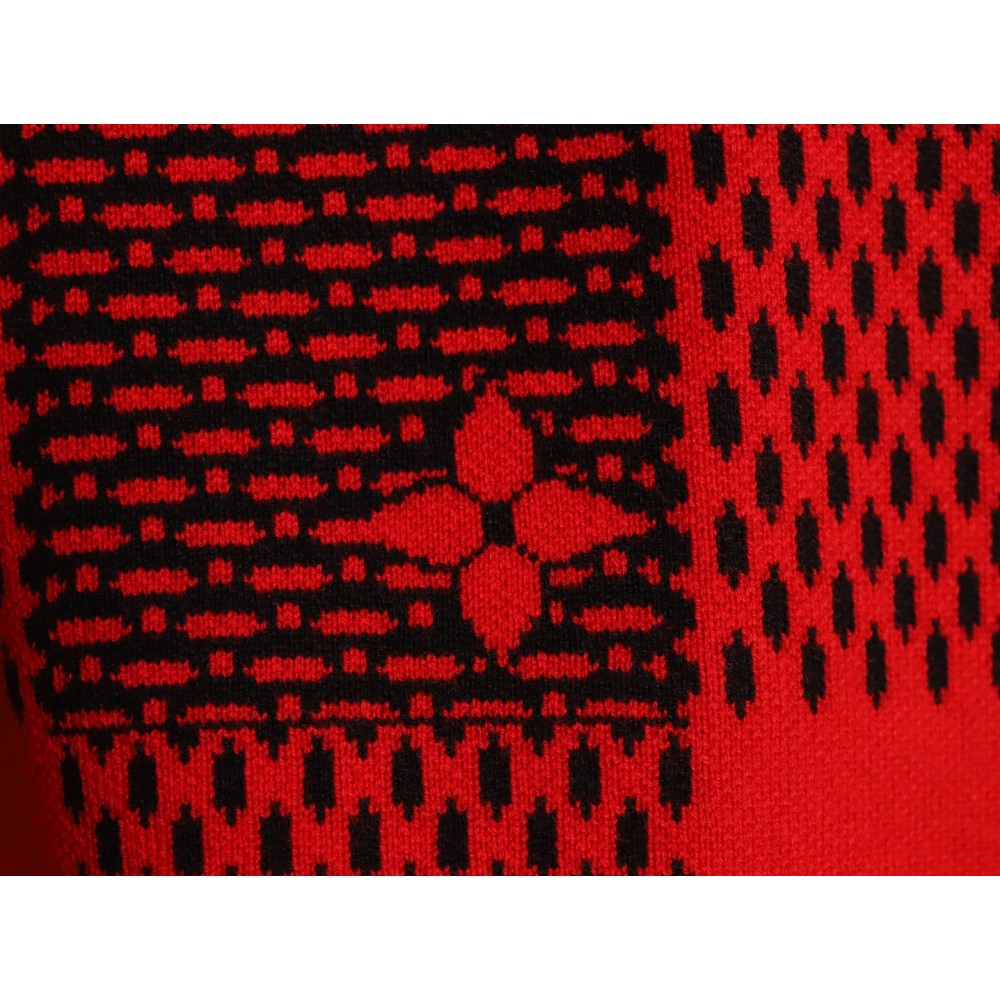 TBKicks  1V  24Fw Red Checkerboard Jacquard Sweater Size Chart