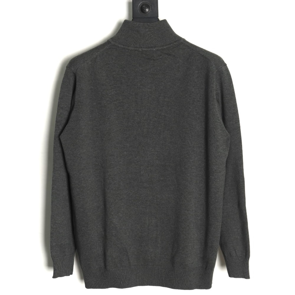 TBKicks M0ncler/mask classic logo on the chest zipper knitted sweater cardigan jacket Grey
