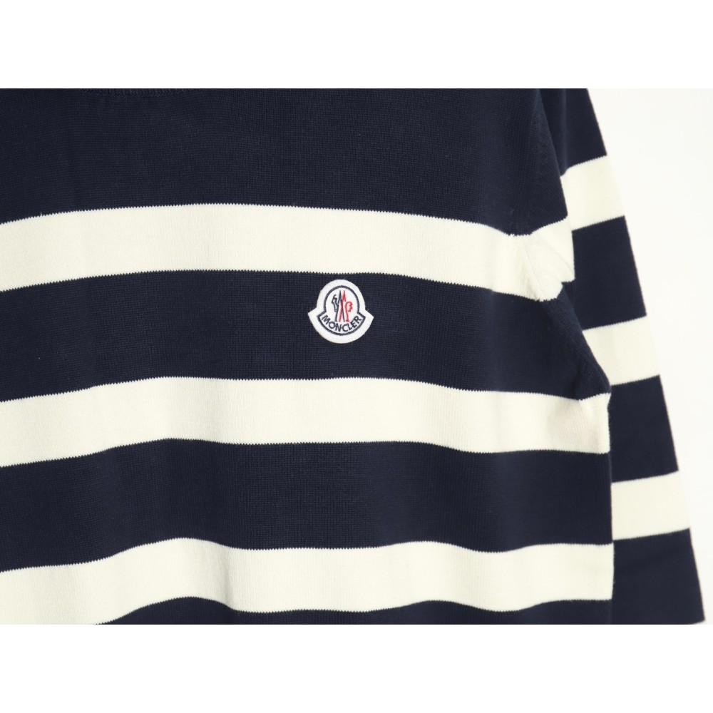 TBKicks M0ncler/mask classic logo on the chest knitted round-neck striped sweater