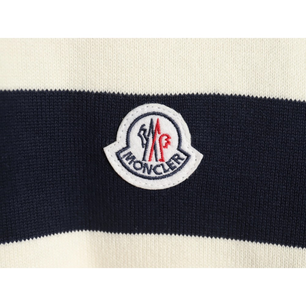 TBKicks M0ncler/mask classic logo on the chest knitted round-neck striped sweater