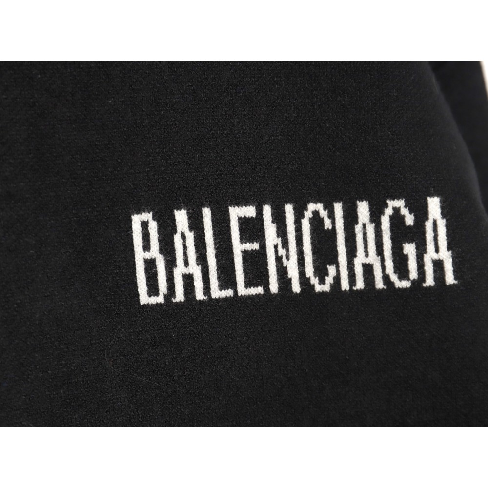 TBKicks Bal**ciaga Parisian Coke Classic Letter Knitted Round Neck Sweater Black