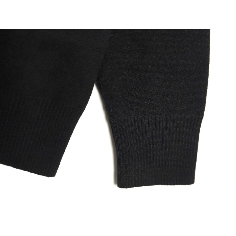 TBKicks Bal**ciaga Parisian Coke Classic Letter Knitted Round Neck Sweater Black