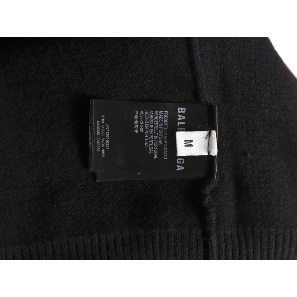 TBKicks Bal**ciaga Parisian Coke Classic Letter Knitted Round Neck Sweater Black