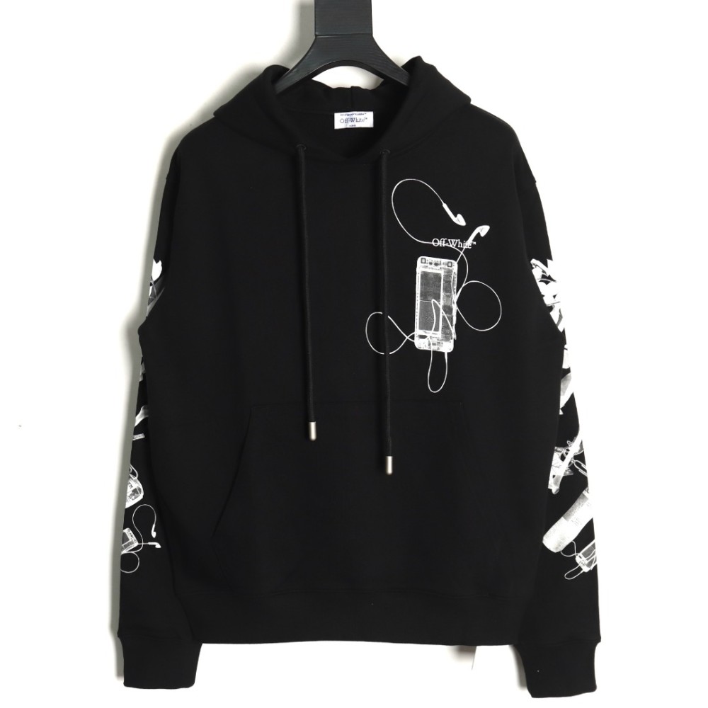 TBKicks Off-white OW splash ink arrow twill oil painting graffiti hoodie