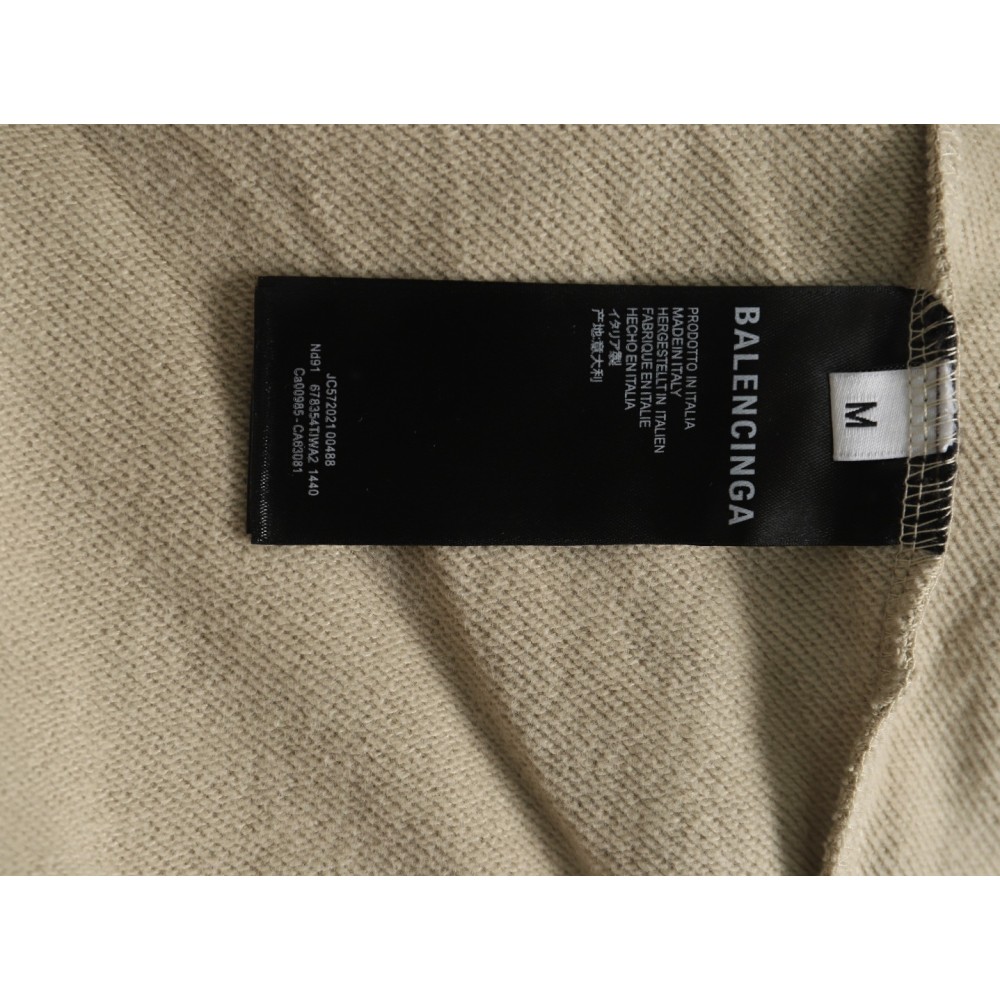 TBKicks Bal**ciaga Parisian 24Fw spoof graffiti letter logo printed hooded sweatshirt Khaki