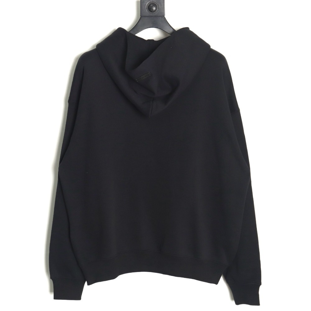TBKicks Fear of God FOG essential double-line AIR letter hooded sweatshirt Black