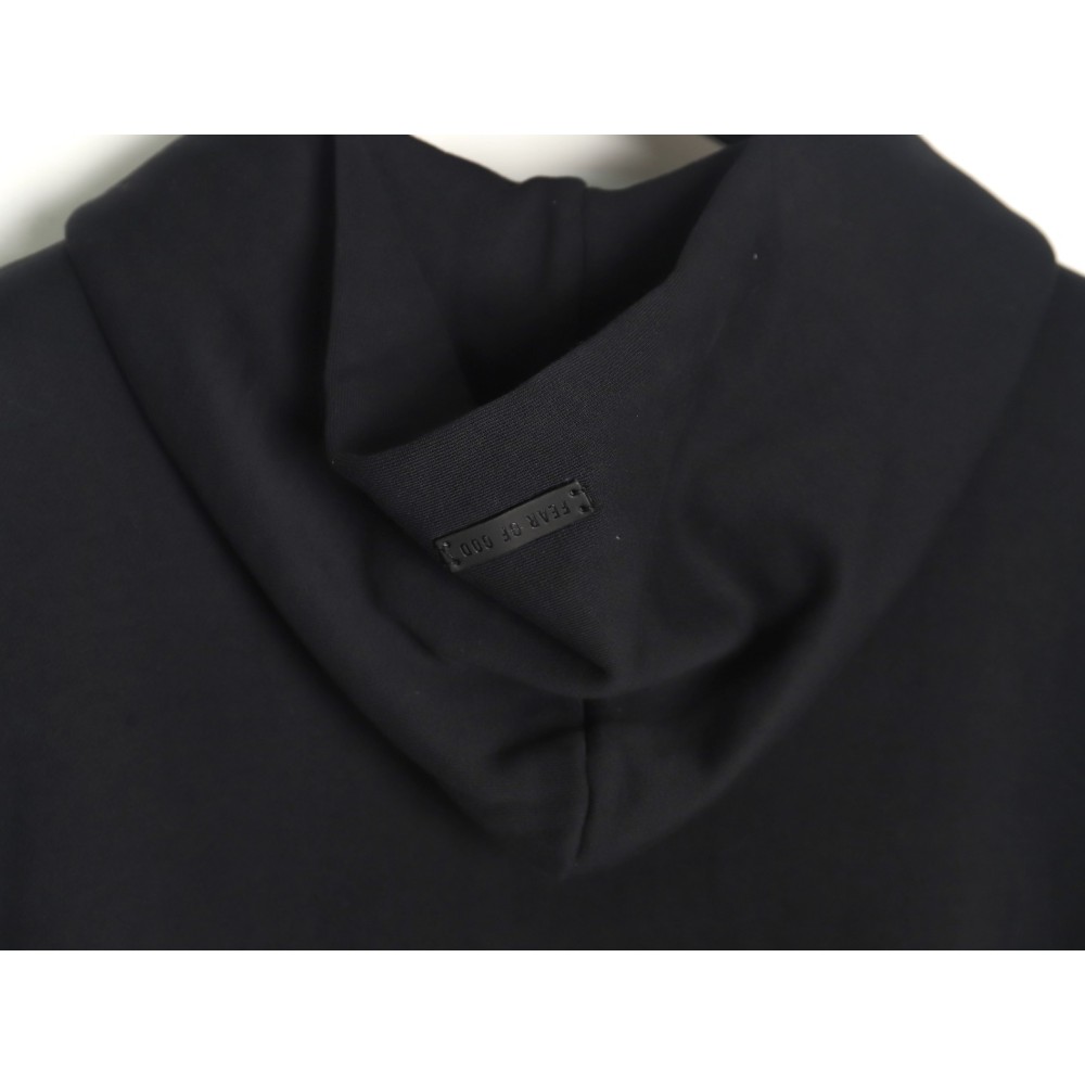 TBKicks Fear of God FOG essential double-line AIR letter hooded sweatshirt Black