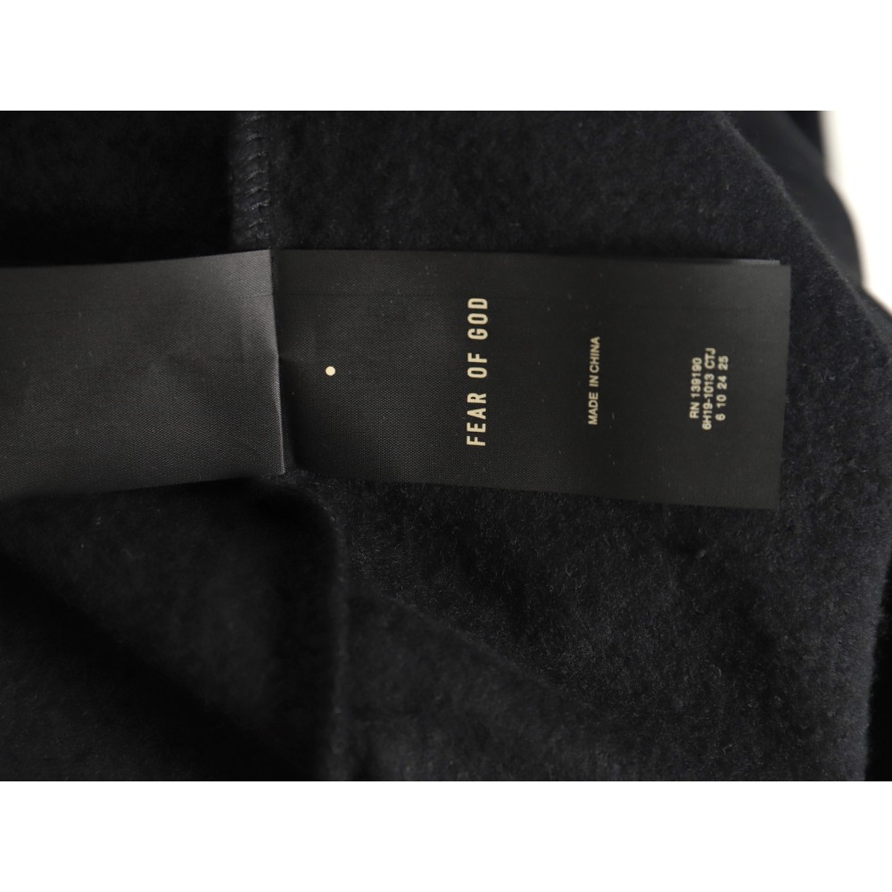 TBKicks Fear of God FOG essential double-line AIR letter hooded sweatshirt Black