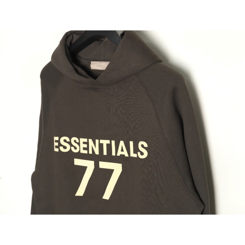 TBKicks FEAR OF GOD FOG essential compound fleece 77 printed hooded sweatshirt Black