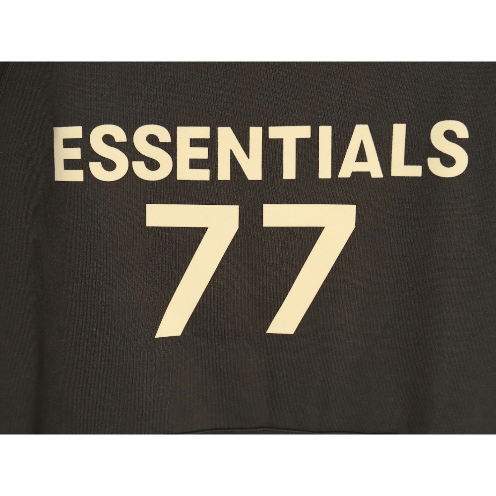 TBKicks FEAR OF GOD FOG essential compound fleece 77 printed hooded sweatshirt Black