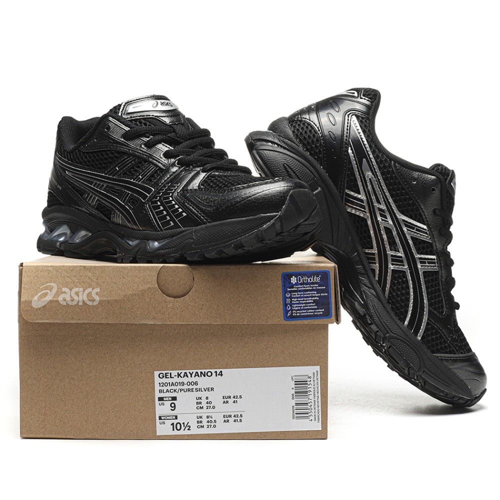 tbkicks As*ic*s gel-kayano 14 black pure silver