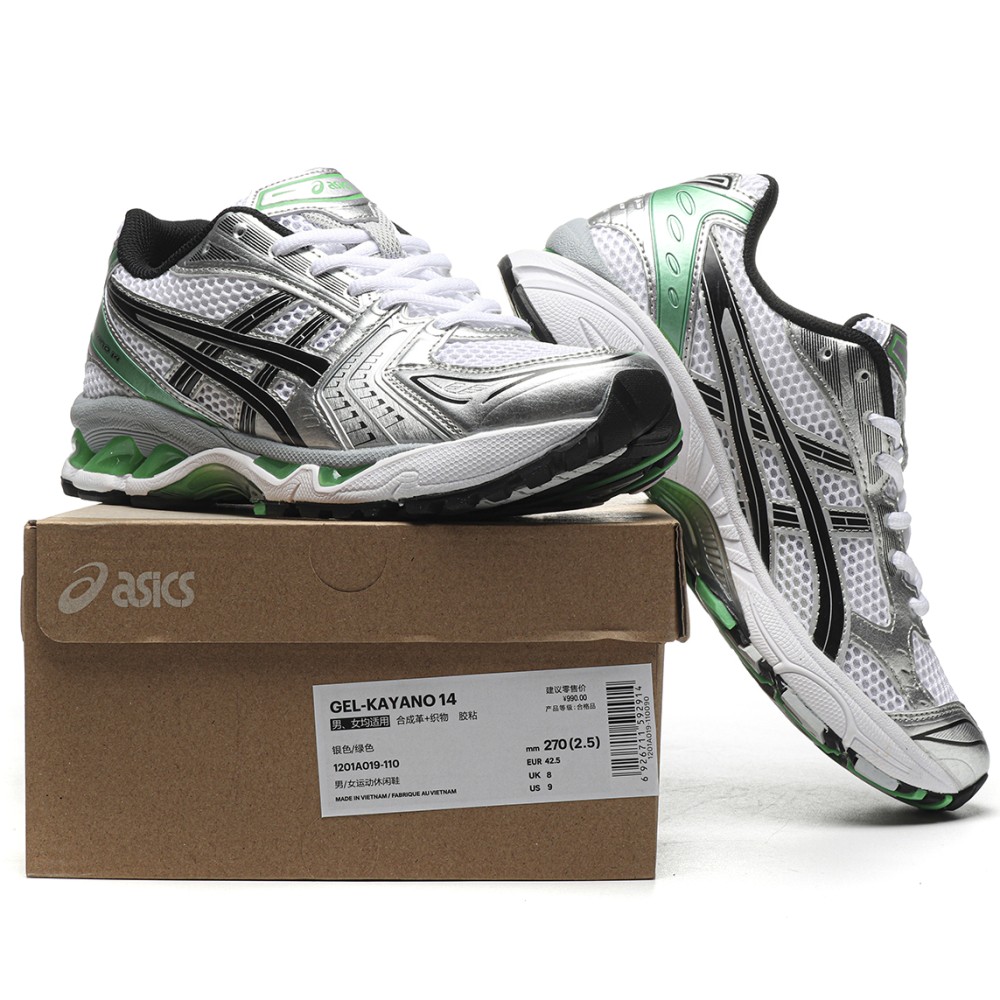 tbkicks As*ic*s gel-kayano 14 white malachite green