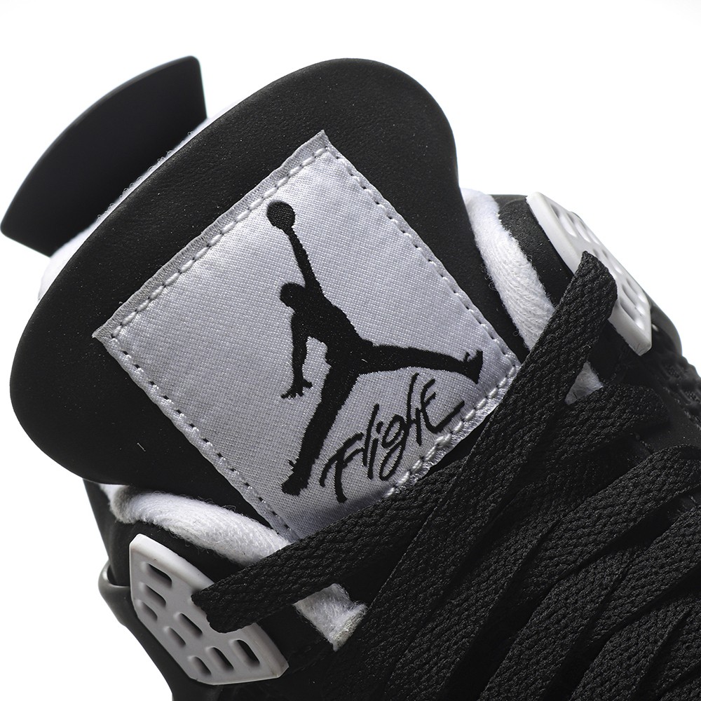 TBkicks Jordan 4 Retro Fear (2024)  Black White