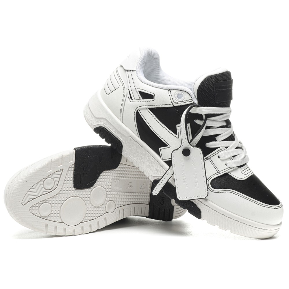 TBkicks OFF-WHITE Out Of Office OOO Low Tops Black White