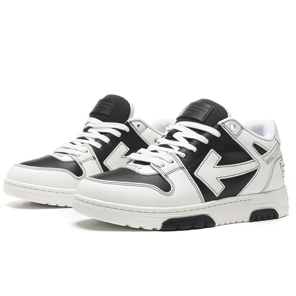TBkicks OFF-WHITE Out Of Office OOO Low Tops Black White
