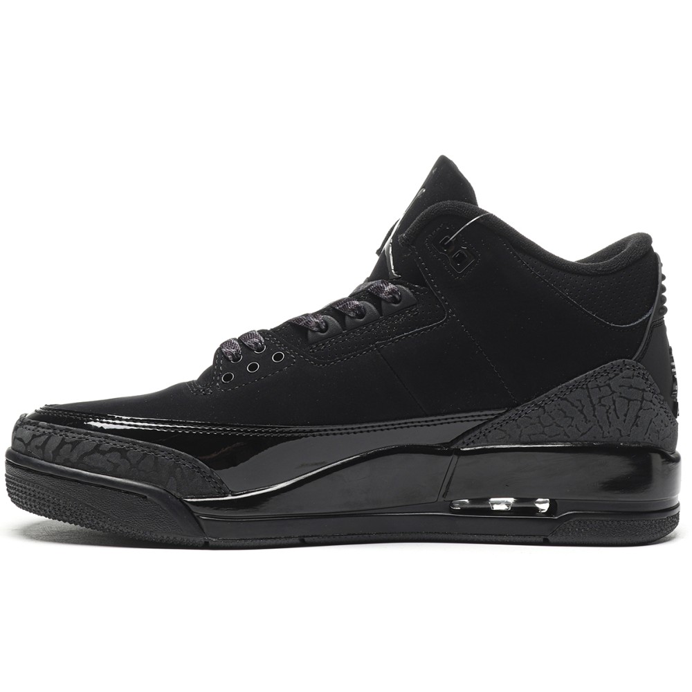 TBkicks Jordan 3 Retro Black Cat  BLACK/DARK CHARCOAL-BLACK