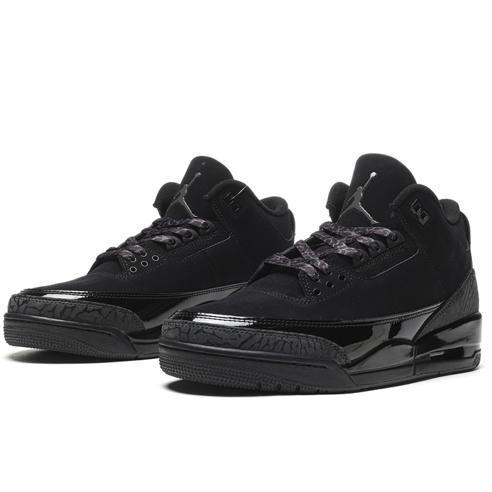 TBkicks Jordan 3 Retro Black Cat  BLACK/DARK CHARCOAL-BLACK