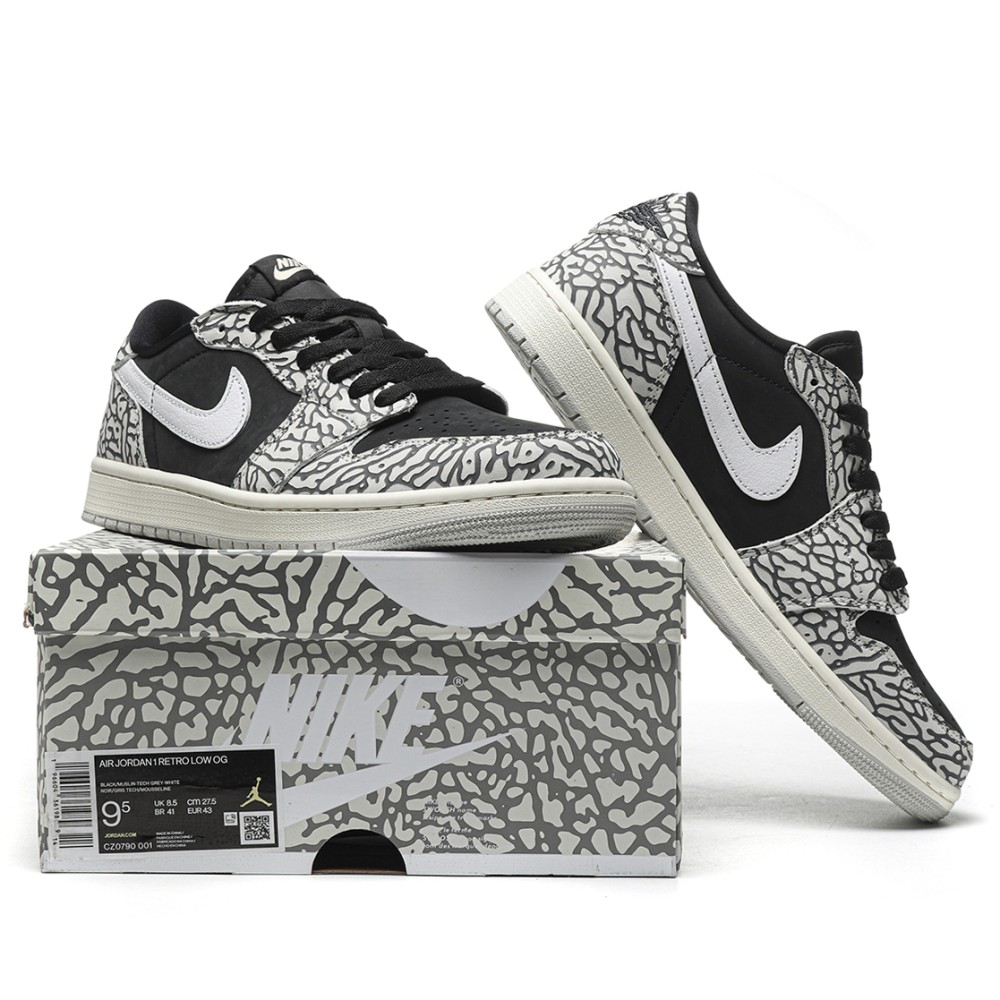 TBkicks Jordan 1 Retro Low OG Black Cement