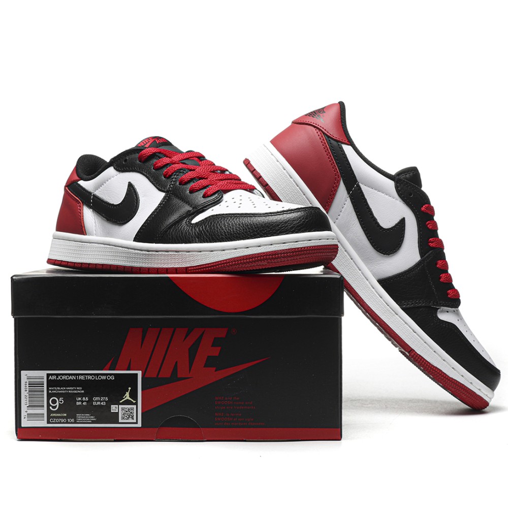 TBkicks Jordan 1 Retro Low OG Black Toe (2023)