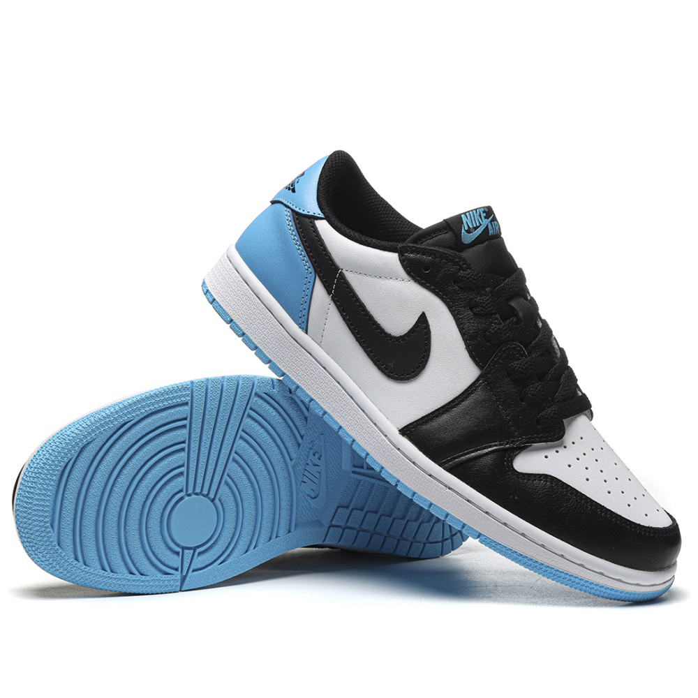 TBkicks Jordan 1 Retro Low OG Black Dark Powder Blue