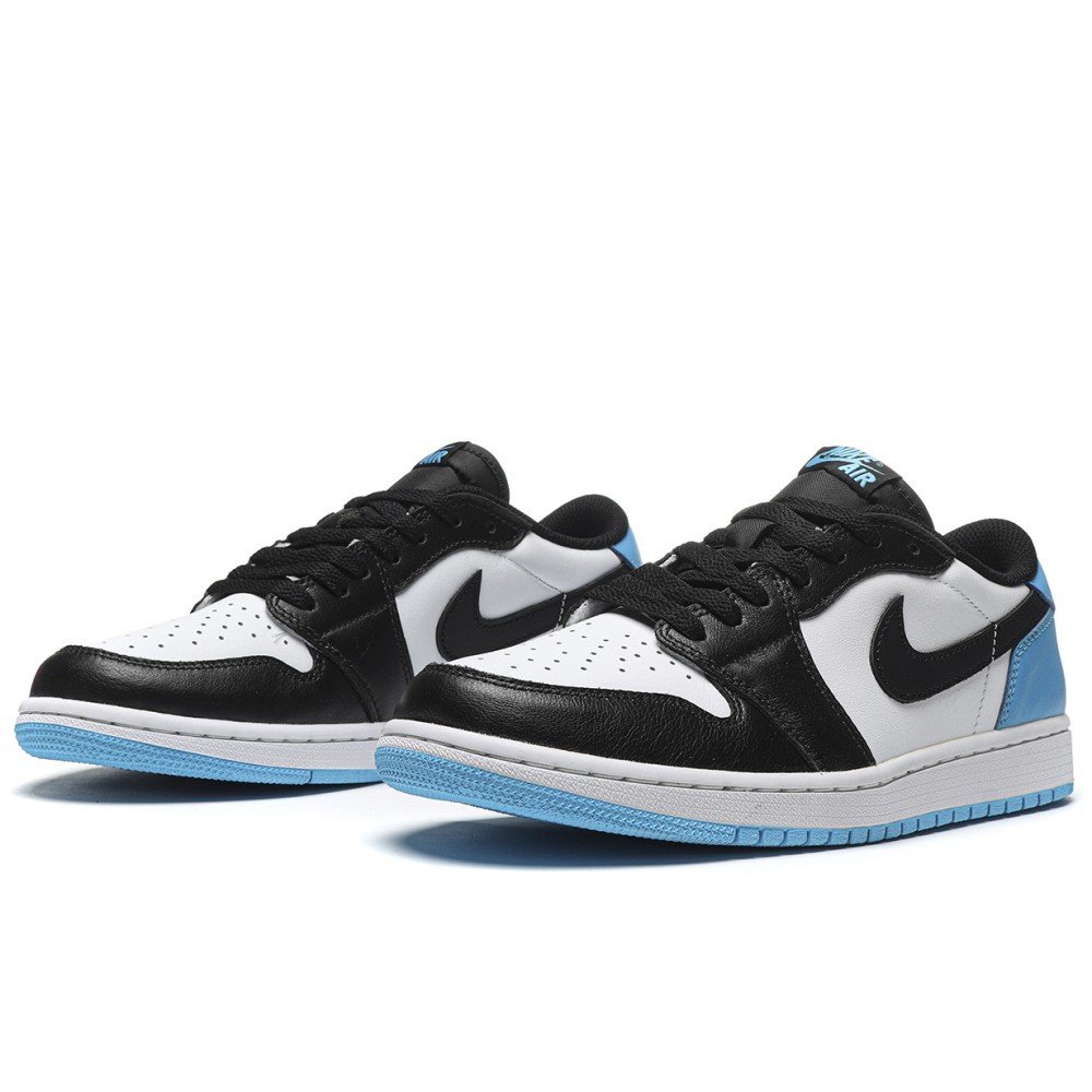 TBkicks Jordan 1 Retro Low OG Black Dark Powder Blue