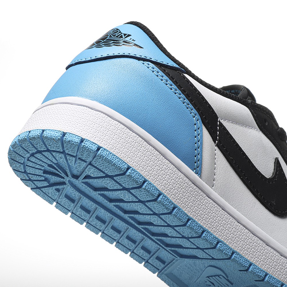TBkicks Jordan 1 Retro Low OG Black Dark Powder Blue