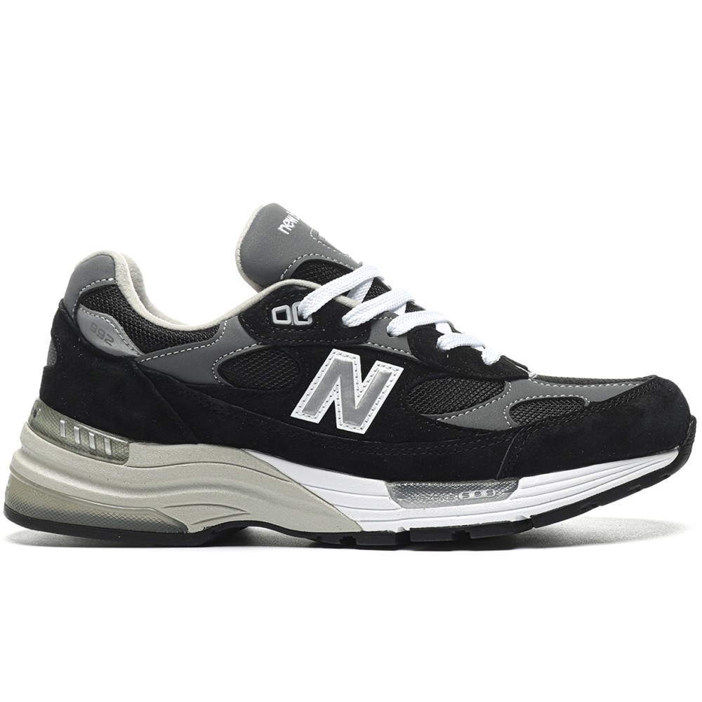 TBkicks New Balance 992 Black Grey Suede
