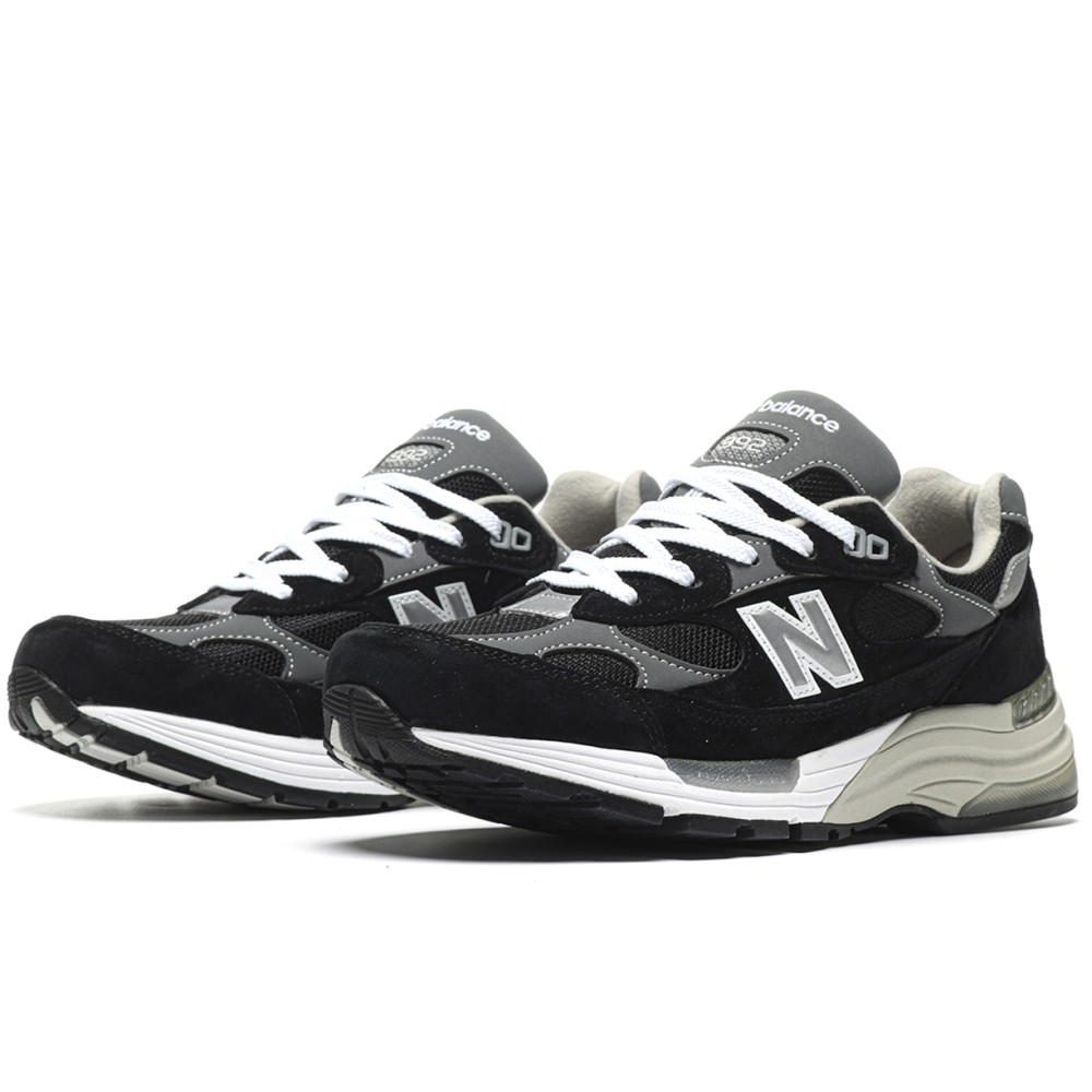 TBkicks New Balance 992 Black Grey Suede