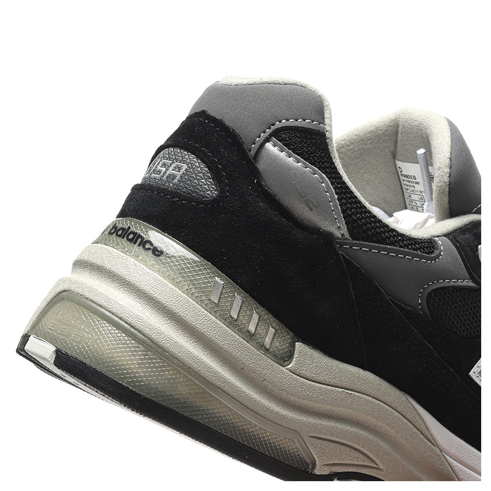 TBkicks New Balance 992 Black Grey Suede