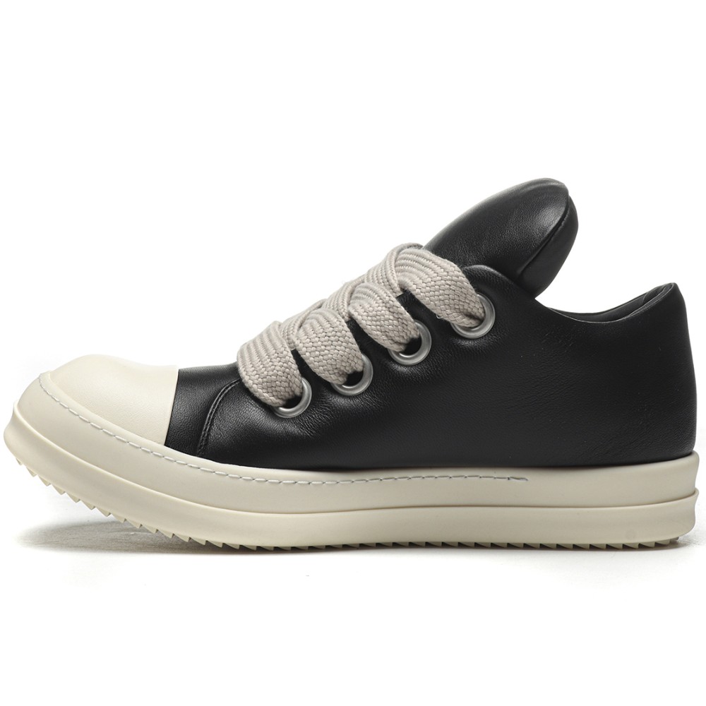 TBkicks R1ck Owens Jumbo Lace Padded Sneaks Low Black Milk