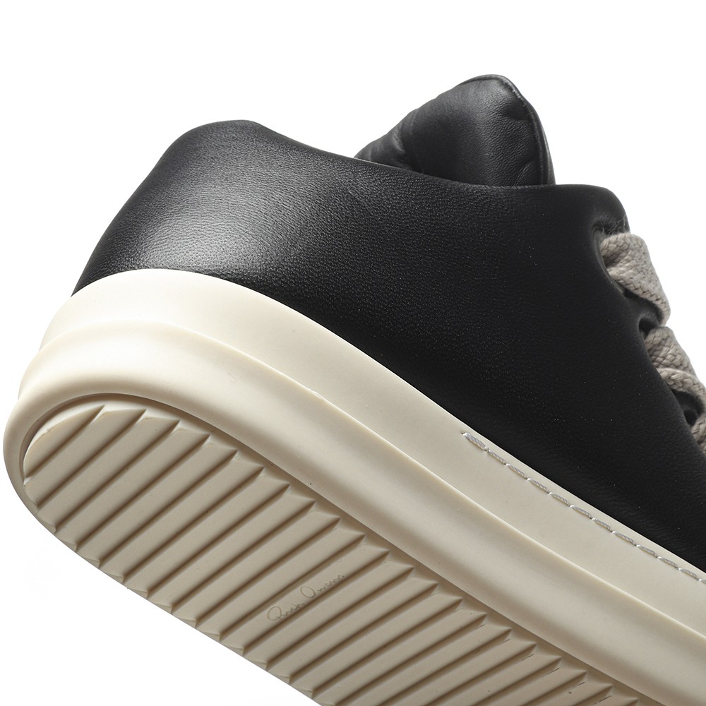 TBkicks R1ck Owens Jumbo Lace Padded Sneaks Low Black Milk