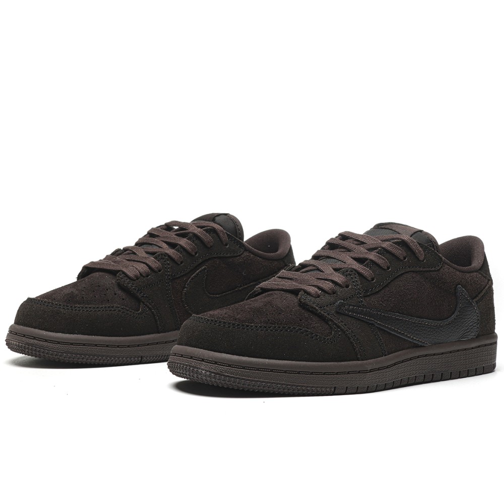 TBkicks Travis Scott Air Jordan 1 Retro Low OG SP Velvet Brown (PS)